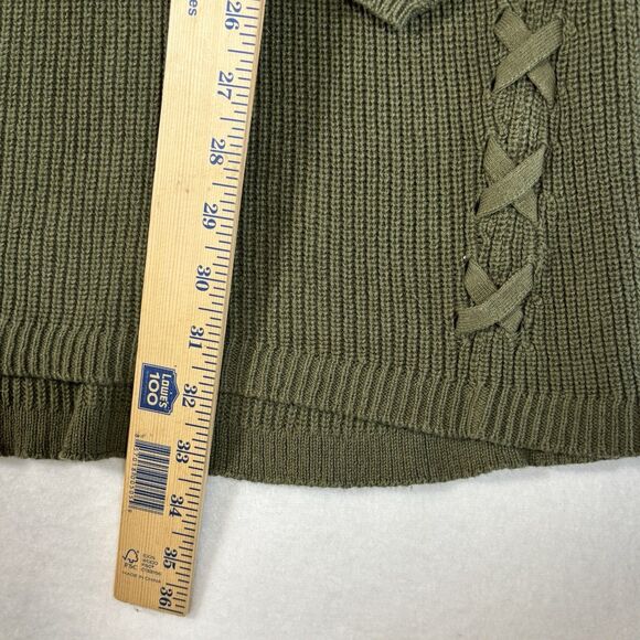 A NEW APPROACH ana Cable Knit Long Sleeve Green Tunic Sweater - Picture 5 of 7